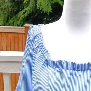 Just Quella off-the-shoulder striped blouse
